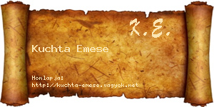 Kuchta Emese névjegykártya